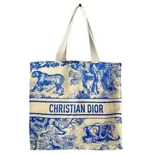 💎✨BEAUTIFUL✨💎 Authentic Christian Dior GWP Blue Dioriviera Straw Tote Bag